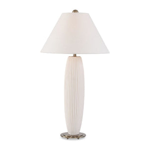   Modern European furniture - White Fluted Ceramic Table Lamp - www.oroa.com | Oroa.com