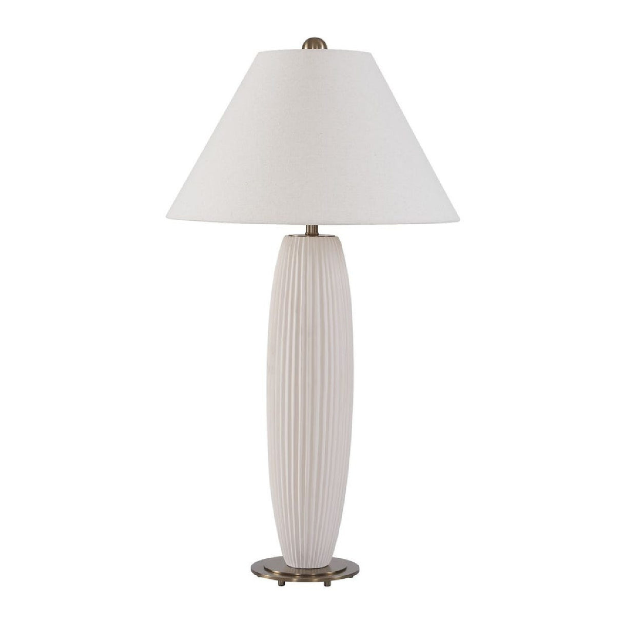   Modern European furniture - White Fluted Ceramic Table Lamp - www.oroa.com | Oroa.com
