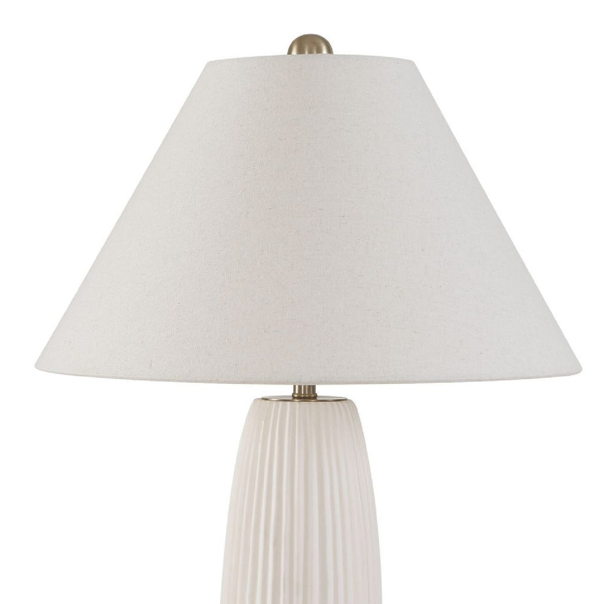   Modern European furniture - White Fluted Ceramic Table Lamp - www.oroa.com | Oroa.com
