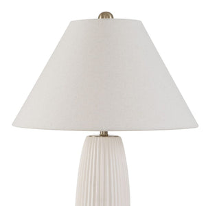   Modern European furniture - White Fluted Ceramic Table Lamp - www.oroa.com | Oroa.com
