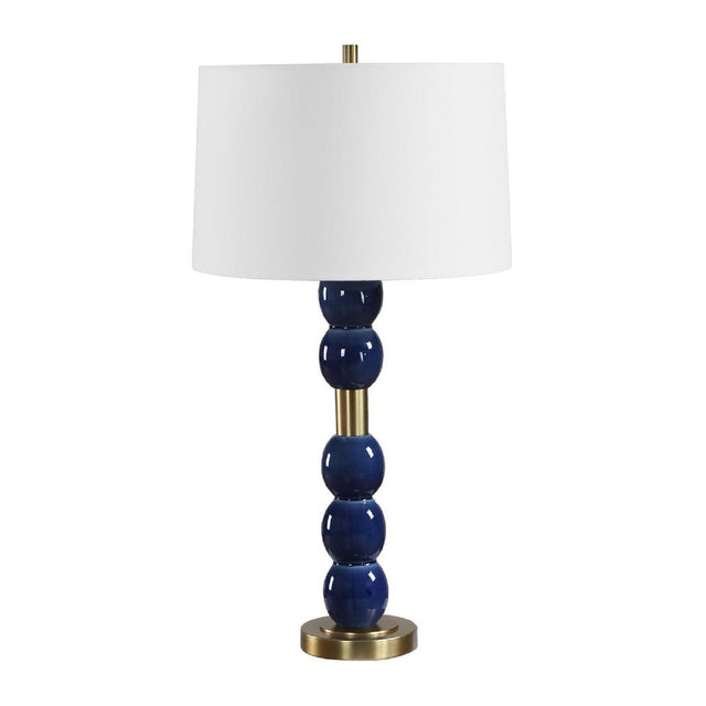 Modern European furniture - Stacked Blue Orbs Table Lamp - www.oroa.com