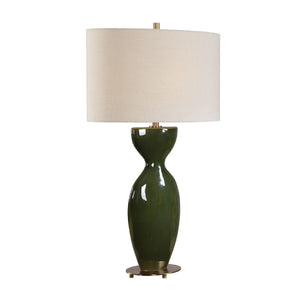   Modern European furniture - Green Ceramic Hourglass Table Lamp - www.oroa.com | Oroa.com
