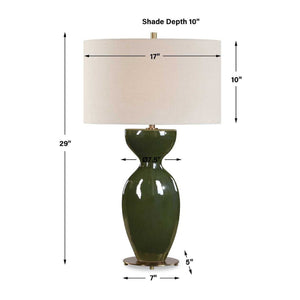   Modern European furniture - Green Ceramic Hourglass Table Lamp - www.oroa.com | Oroa.com