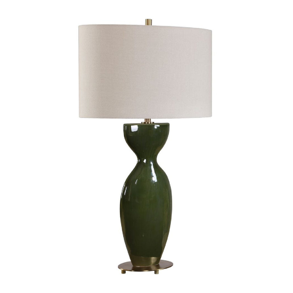   Modern European furniture - Green Ceramic Hourglass Table Lamp - www.oroa.com | Oroa.com