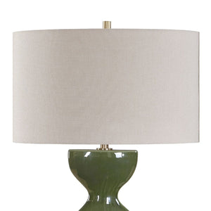  Modern European furniture - Green Ceramic Hourglass Table Lamp - www.oroa.com | Oroa.com