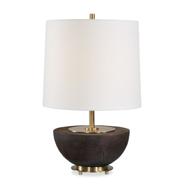 Modern European furniture - Mahogany Finished Base Table Lamp - www.oroa.com
