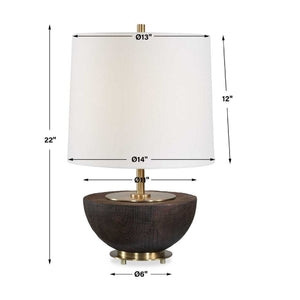   Modern European furniture - Mahogany Finished Base Table Lamp - www.oroa.com | Oroa.com