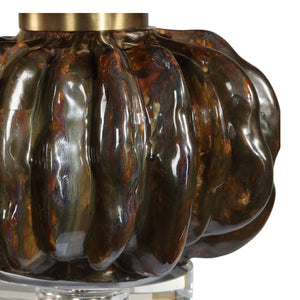   Modern European furniture - Stacked Fluted Ceramic Table Lamp - www.oroa.com | Oroa.com