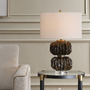   Modern European furniture - Stacked Fluted Ceramic Table Lamp - www.oroa.com | Oroa.com