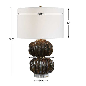   Modern European furniture - Stacked Fluted Ceramic Table Lamp - www.oroa.com | Oroa.com