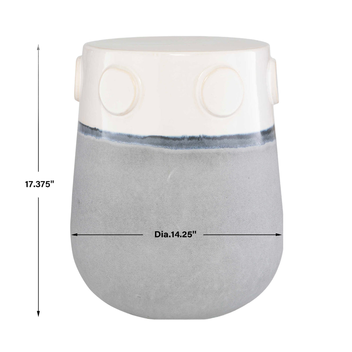   Modern European furniture - Two-Toned Ceramic Garden Stool - www.oroa.com | Oroa.com