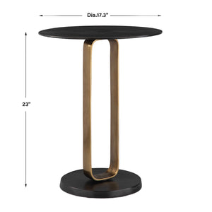   Black Cast Aluminum Accent Table | Oroa.com