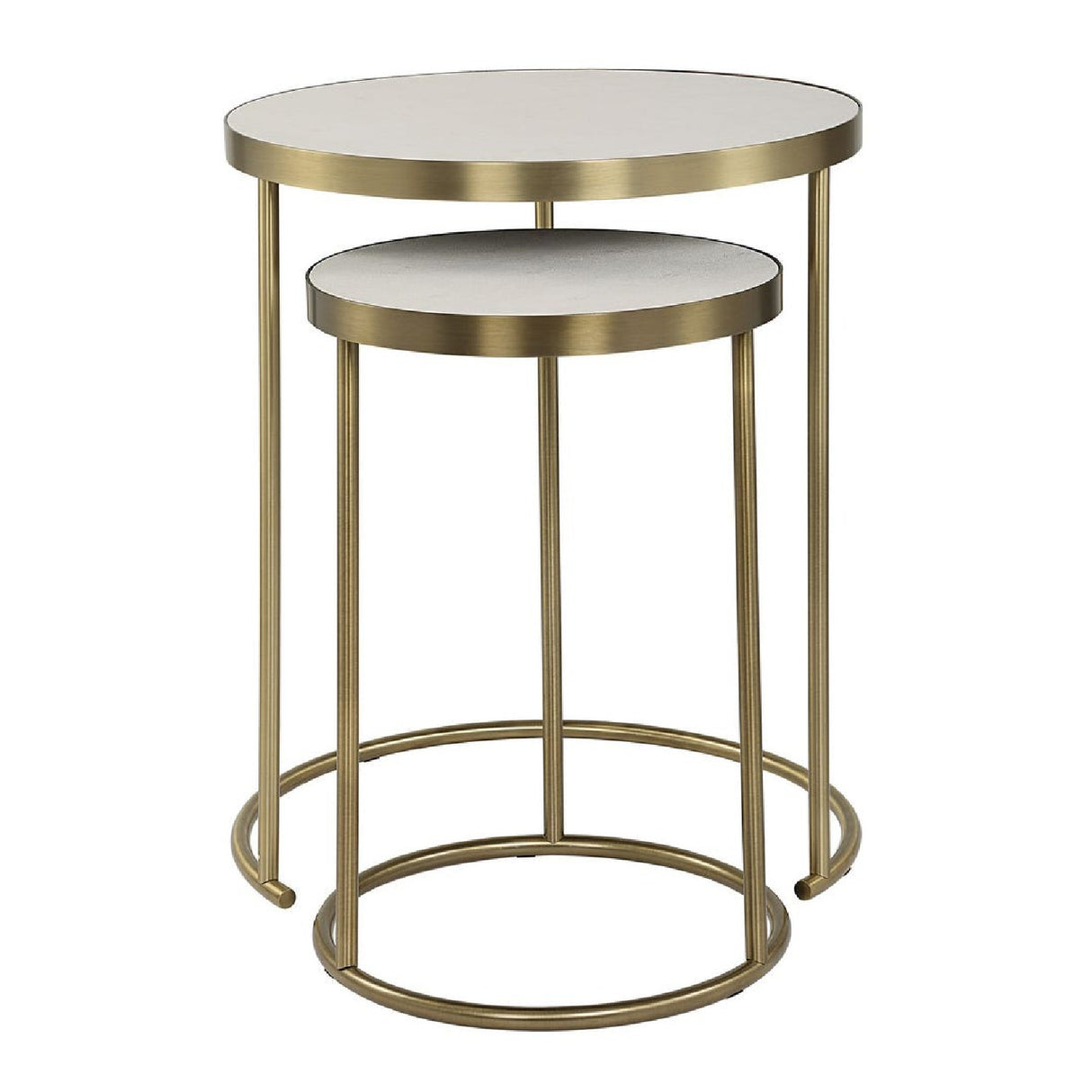   Modern European furniture - White Shagreen Nesting Tables (2) - www.oroa.com | Oroa.com