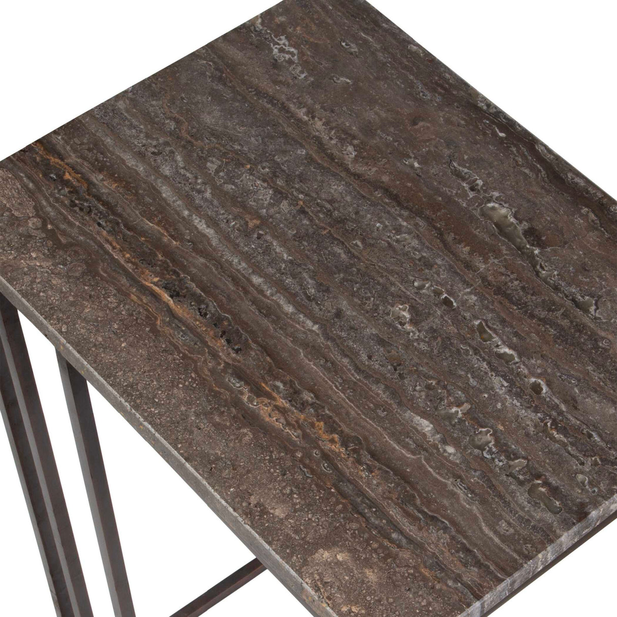  Modern European furniture - Travertine Pull-Up Accent Table - www.oroa.com | Oroa.com