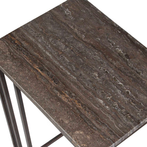   Modern European furniture - Travertine Pull-Up Accent Table - www.oroa.com | Oroa.com
