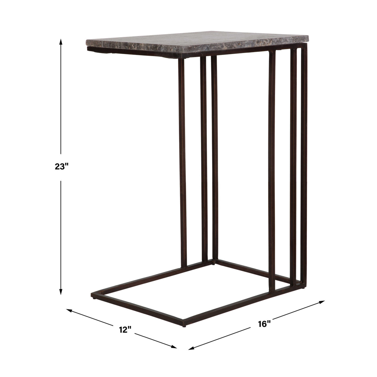   Modern European furniture - Travertine Pull-Up Accent Table - www.oroa.com | Oroa.com