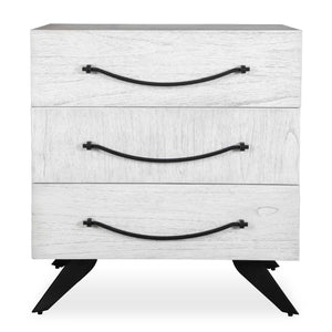   Modern European furniture - White Wooden 3-Drawer Chest - www.oroa.com | Oroa.com