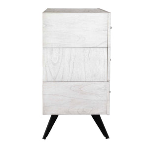   Modern European furniture - White Wooden 3-Drawer Chest - www.oroa.com | Oroa.com