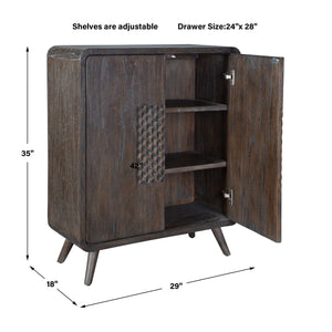   Modern European furniture - Weathered Mindi Wood 2-Door Cabinet - www.oroa.com | Oroa.com