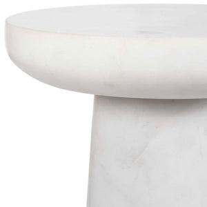   White Marble Indoor/Outdoor Drink Table | Oroa.com