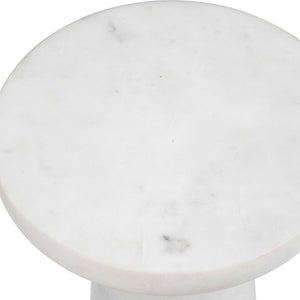   White Marble Indoor/Outdoor Drink Table | Oroa.com