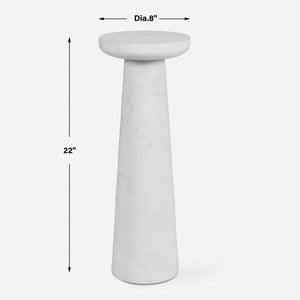   White Marble Indoor/Outdoor Drink Table | Oroa.com