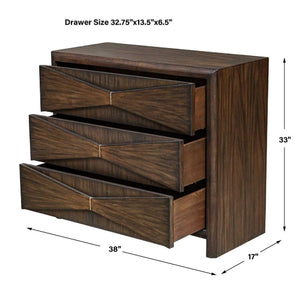   Modern European furniture - Acacia Wood 3-Drawer Chest - www.oroa.com | Oroa.com