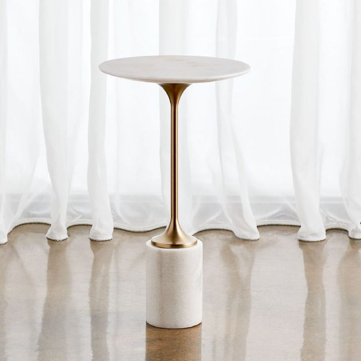   Modern European furniture - Travertine Round Accent Table - www.oroa.com | Oroa.com