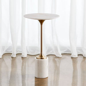  Modern European furniture - Travertine Round Accent Table - www.oroa.com | Oroa.com
