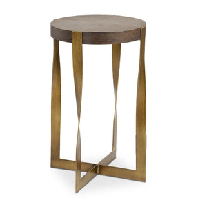   Twisted Brass Frame Accent Table | Oroa.com