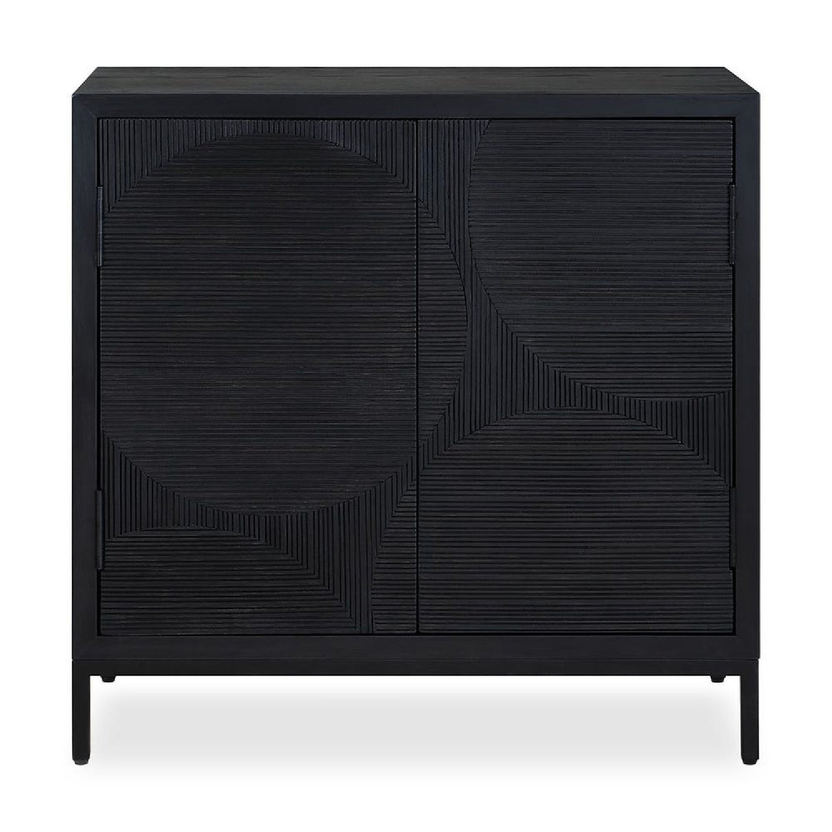   Modern European furniture - Black Circle Patterned 2-Door Cabinet - www.oroa.com | Oroa.com