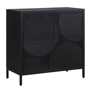   Modern European furniture - Black Circle Patterned 2-Door Cabinet - www.oroa.com | Oroa.com