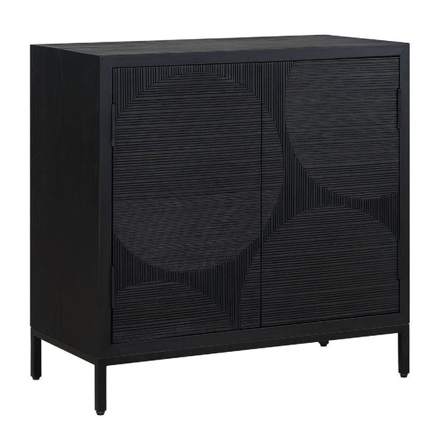 Modern European furniture - Black Circle Patterned 2-Door Cabinet - www.oroa.com