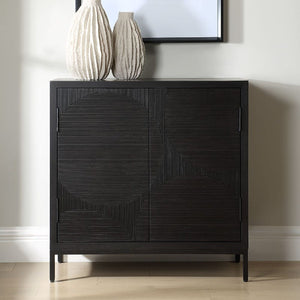   Modern European furniture - Black Circle Patterned 2-Door Cabinet - www.oroa.com | Oroa.com