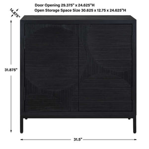   Modern European furniture - Black Circle Patterned 2-Door Cabinet - www.oroa.com | Oroa.com