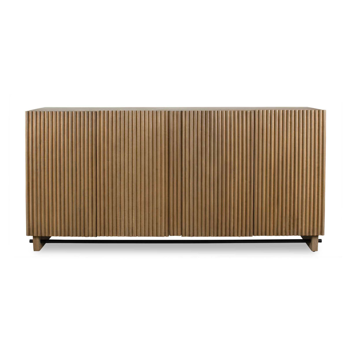   Modern European furniture - Fluted Wood 4-Door Cabinet - www.oroa.com | Oroa.com