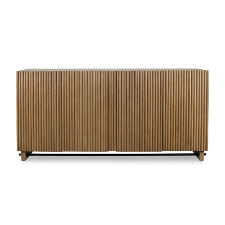   Modern European furniture - Fluted Wood 4-Door Cabinet - www.oroa.com | Oroa.com