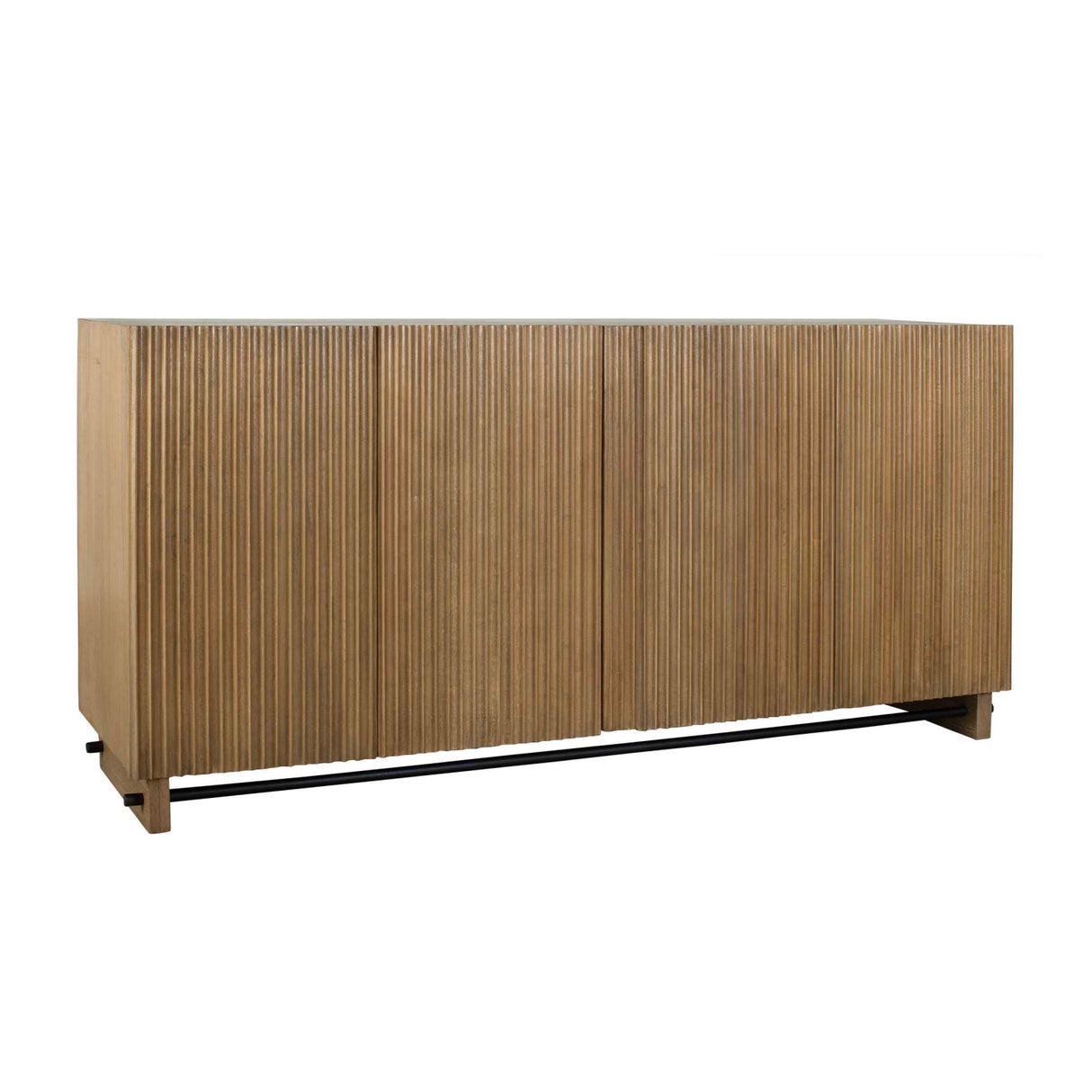   Modern European furniture - Fluted Wood 4-Door Cabinet - www.oroa.com | Oroa.com