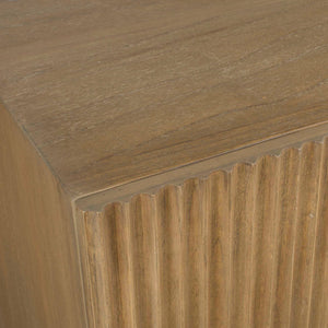   Modern European furniture - Fluted Wood 4-Door Cabinet - www.oroa.com | Oroa.com