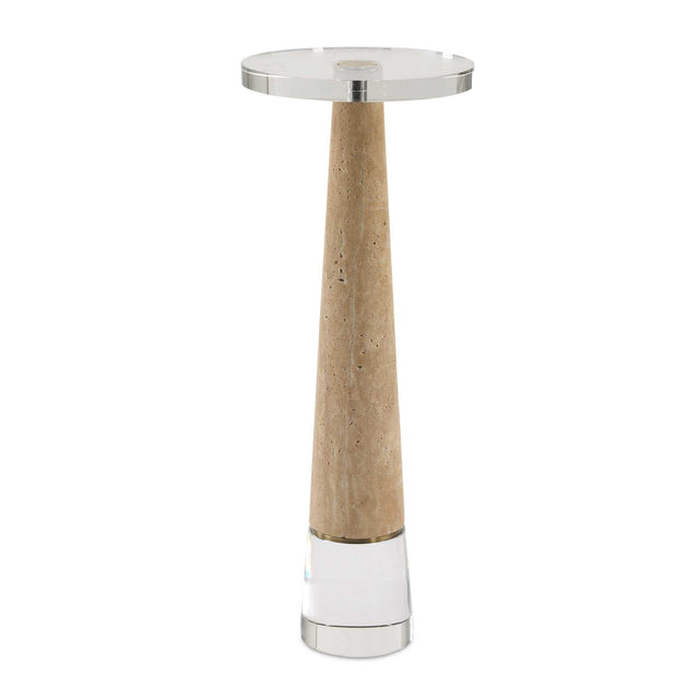 Modern European furniture  - Conical Travertin Drink Table - www.oroa.com