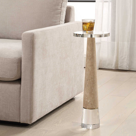   Modern European furniture  - Conical Travertin Drink Table - www.oroa.com | Oroa.com