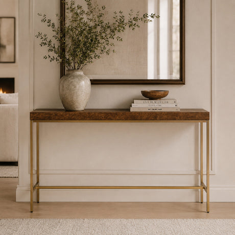   Burl Veneer Console Table | Oroa.com