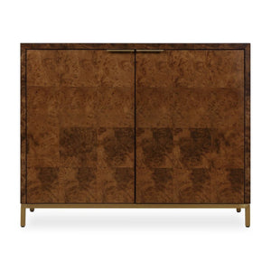   Modern European furniture - Burl Wood 2-Door Cabinet - www.oroa.com | Oroa.com