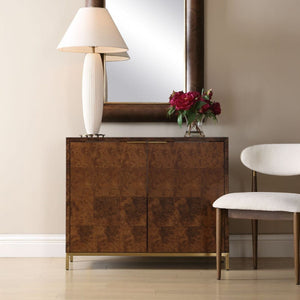   Modern European furniture - Burl Wood 2-Door Cabinet - www.oroa.com | Oroa.com