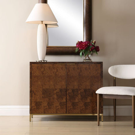   Modern European furniture - Burl Wood 2-Door Cabinet - www.oroa.com | Oroa.com