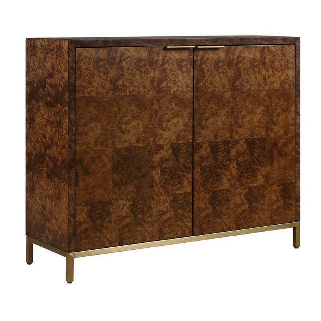 Modern European furniture - Burl Wood 2-Door Cabinet - www.oroa.com