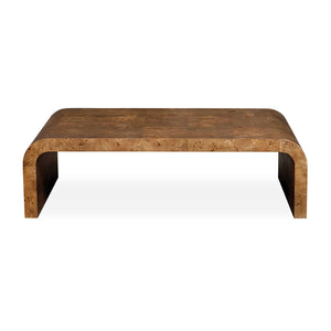   Modern European furniture - Burl Veneer Curved Coffee Table - www.oroa.com | Oroa.com