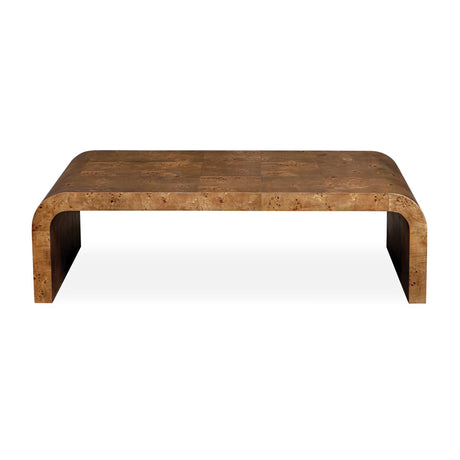   Modern European furniture - Burl Veneer Curved Coffee Table - www.oroa.com | Oroa.com