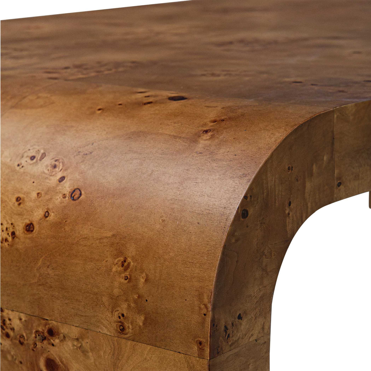   Modern European furniture - Burl Veneer Curved Coffee Table - www.oroa.com | Oroa.com