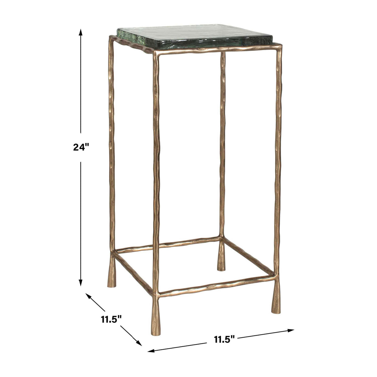   Modern European furniture - Cast Glass Square Accent Table - www.oroa.com | Oroa.com